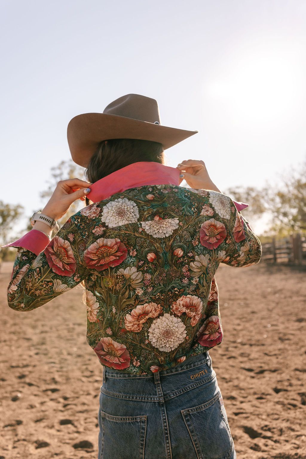 Secret Garden - Half Button Cotton Work Shirt