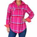 Dolly - Half Button Flannelette Work Shirt