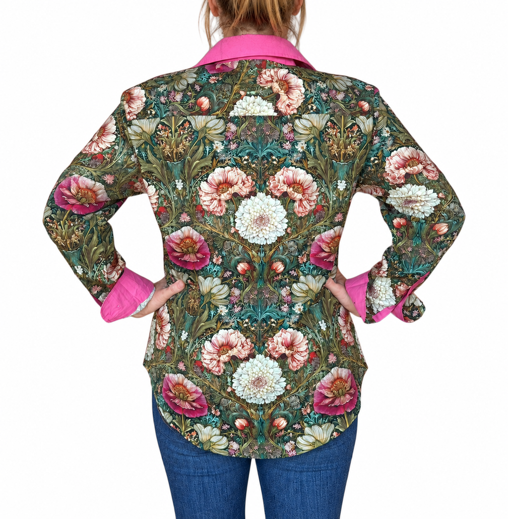 Secret Garden - Half Button Cotton Work Shirt
