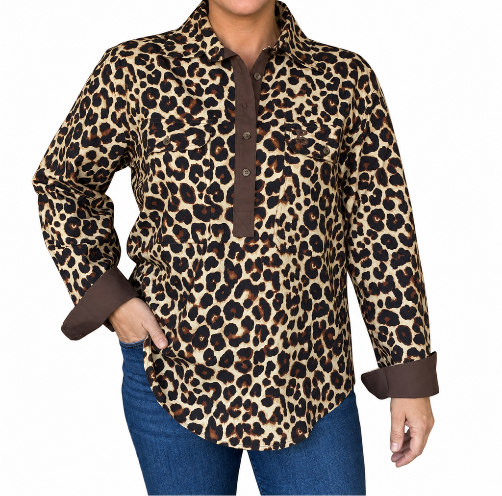 Wild Thing - Half Button Cotton Work Shirt