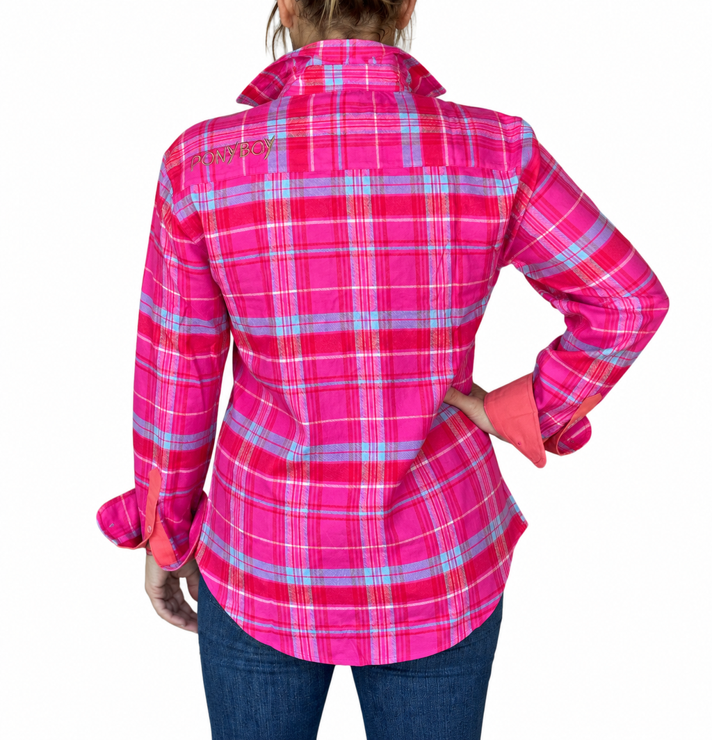 Dolly - Half Button Flannelette Work Shirt
